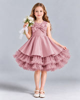 Dusty Rose Ball Gown Girls Formal Dress Front