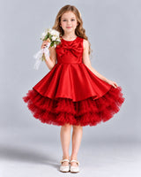 Red Ball Gown Girls Formal Dress Front