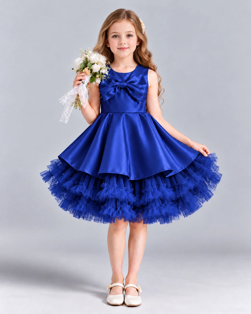 Royal Blue Ball Gown Girls Formal Dress Front