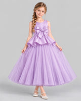 Lilac Ball Gown Girls Formal Dress Front