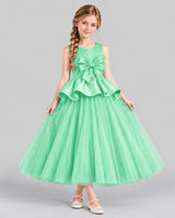 Mint Green Ball Gown Girls Formal Dress Front