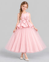 Pink Ball Gown Girls Formal Dress Front