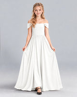Ivory A-line Junior Bridesmaid Dress Front