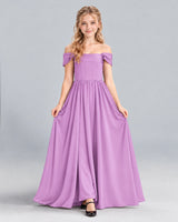 Lilac A-line Junior Bridesmaid Dress Front