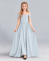 Mist A-line Junior Bridesmaid Dress Front
