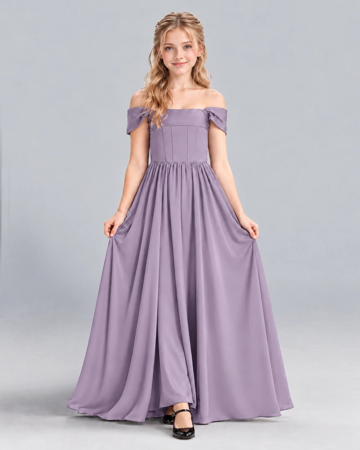 Wisteria A-line Junior Bridesmaid Dress Front