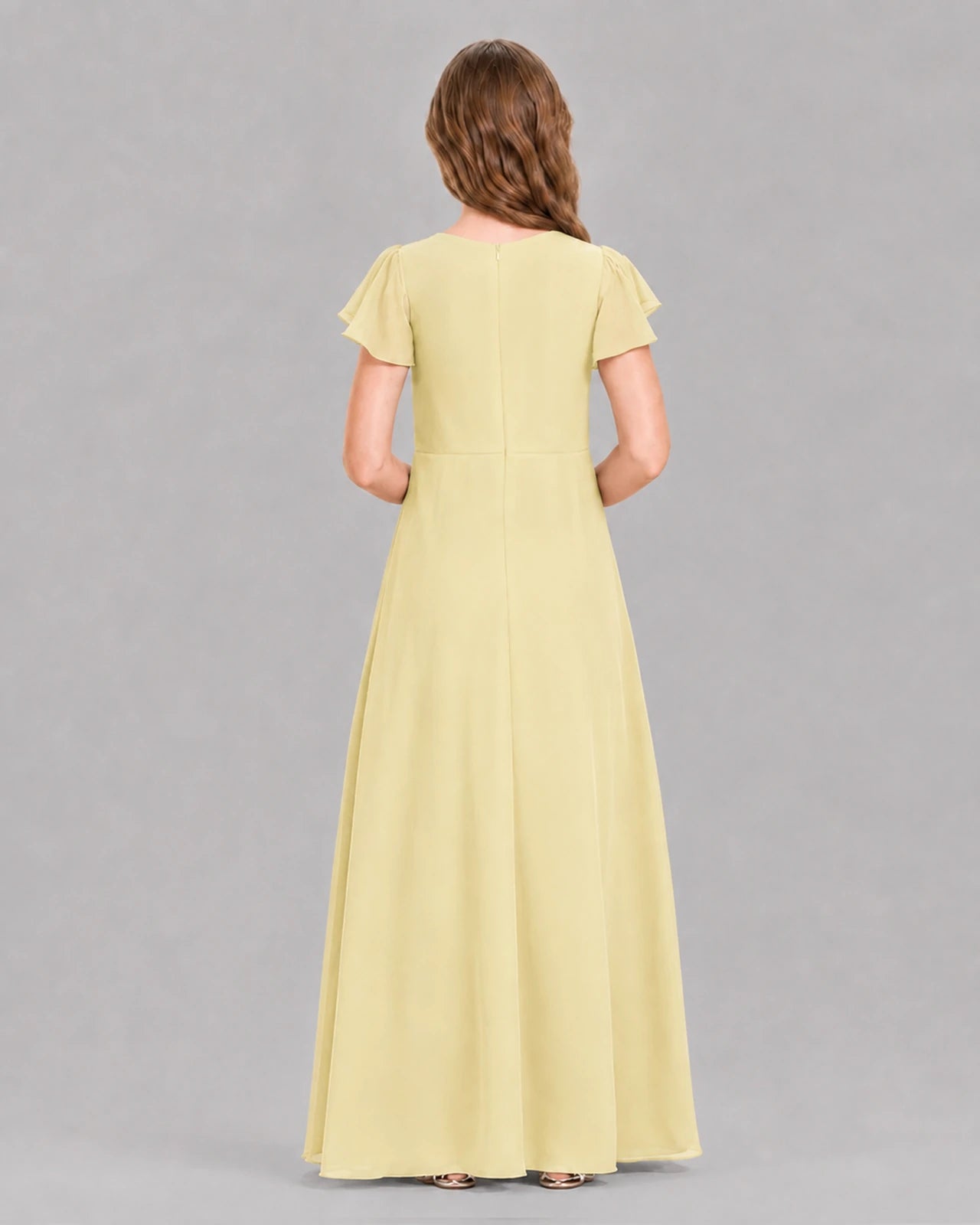 Daffodil A-line Junior Bridesmaid Dresses Back