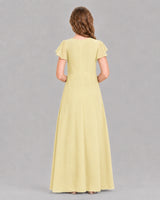 Daffodil A-line Junior Bridesmaid Dresses Back