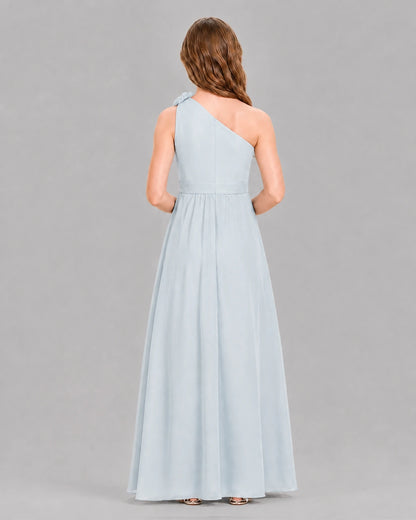 Mist A-line Junior Bridesmaid Dresses Back