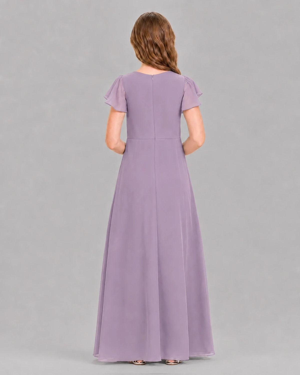 Wisteria A-line Junior Bridesmaid Dresses Back