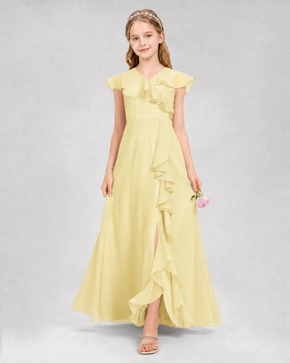 Daffodil A-line Junior Bridesmaid Dresses Back