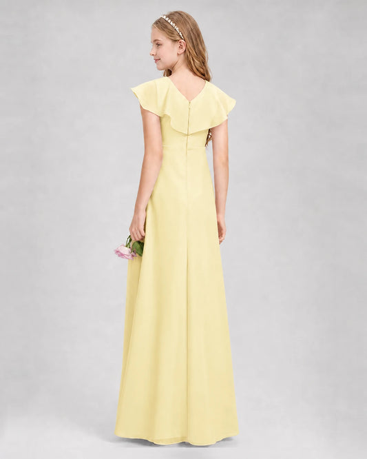 Daffodil A-line Junior Bridesmaid Dresses Side