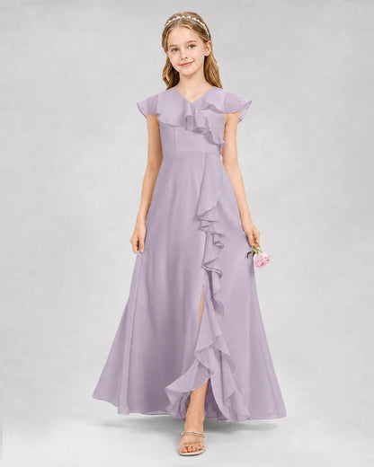 Wisteria A-line Junior Bridesmaid Dresses Back