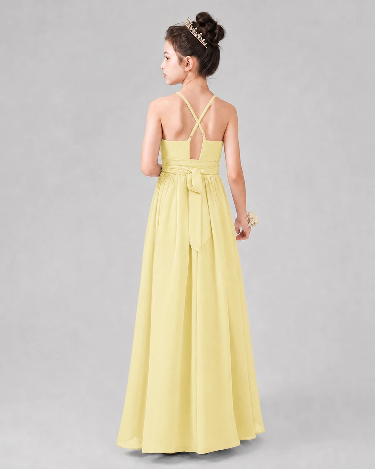 Daffodil A-line Junior Bridesmaid Dresses Back