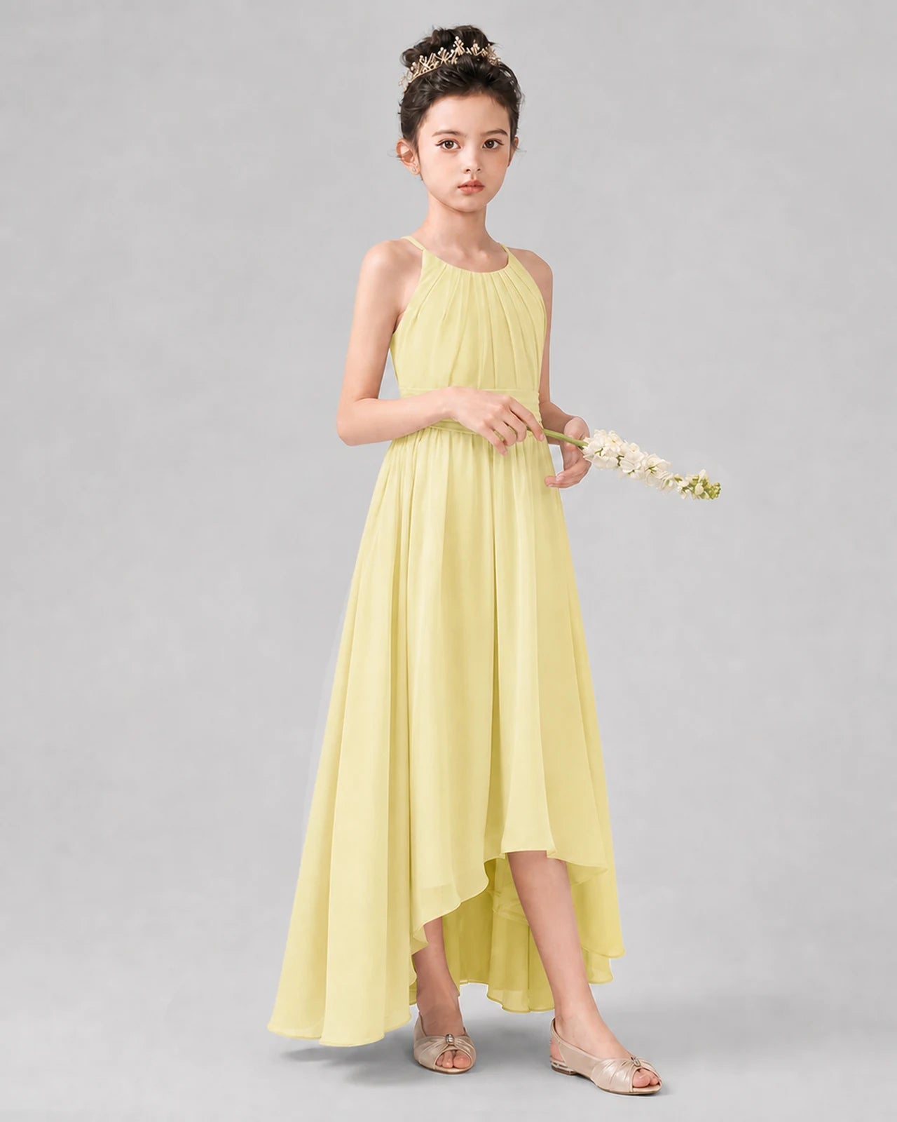 Daffodil A-line Junior Bridesmaid Dresses Front