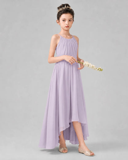 Lavender A-line Junior Bridesmaid Dresses Front