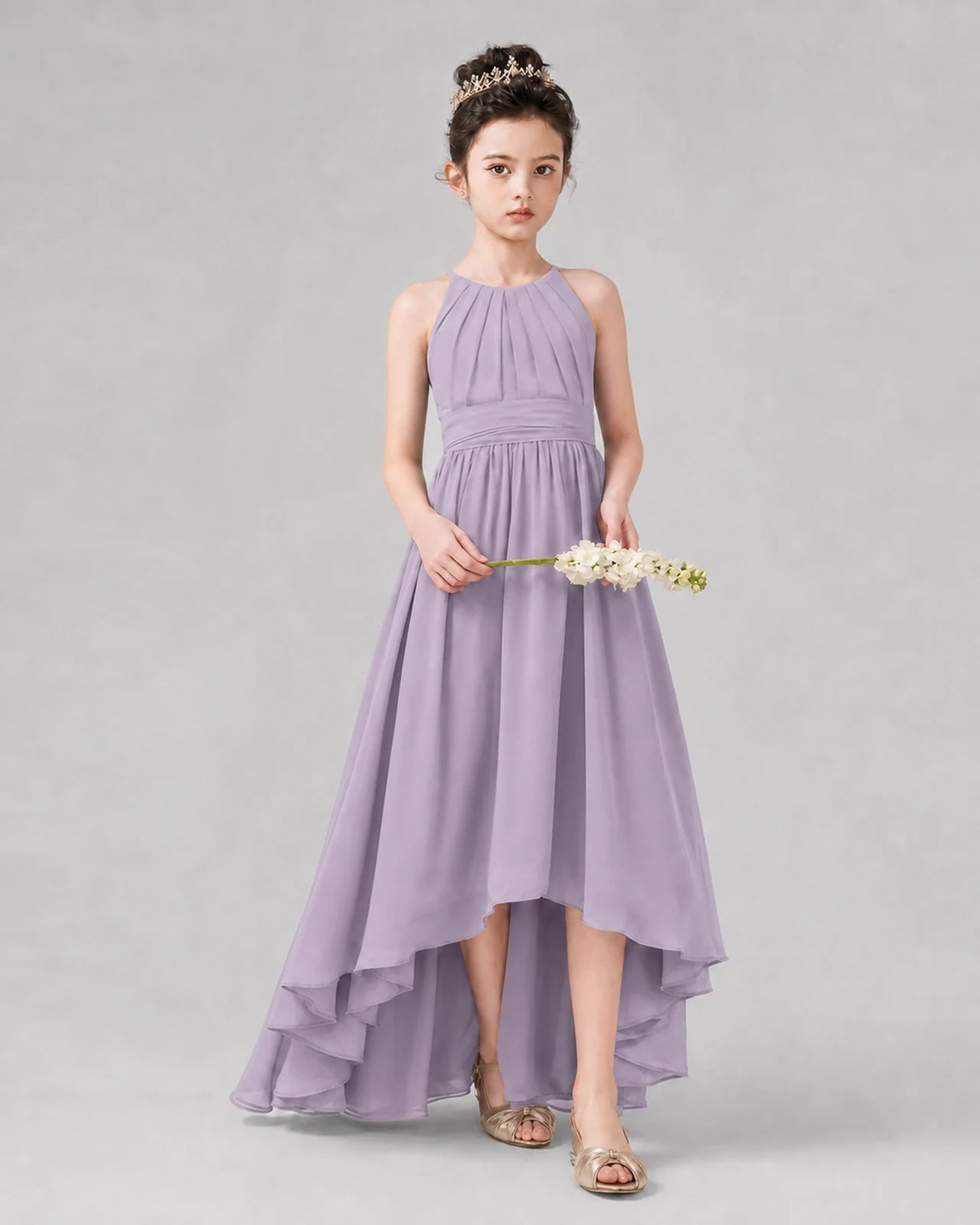 Wisteria A-line Junior Bridesmaid Dresses Side