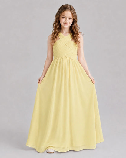 Daffodil A-line Junior Bridesmaid Dresses Front