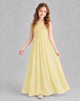 Daffodil A-line Junior Bridesmaid Dresses Pose