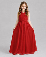 Red A-line Junior Bridesmaid Dresses Front