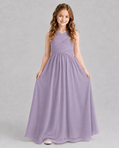 Wisteria A-line Junior Bridesmaid Dresses Front