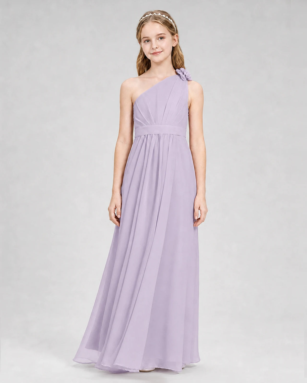 Lavender A-line Junior Bridesmaid Dresses Front