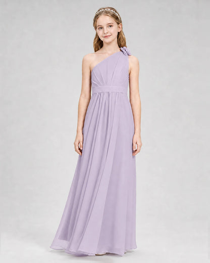 Lavender A-line Junior Bridesmaid Dresses Front