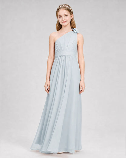 Mist A-line Junior Bridesmaid Dresses Front