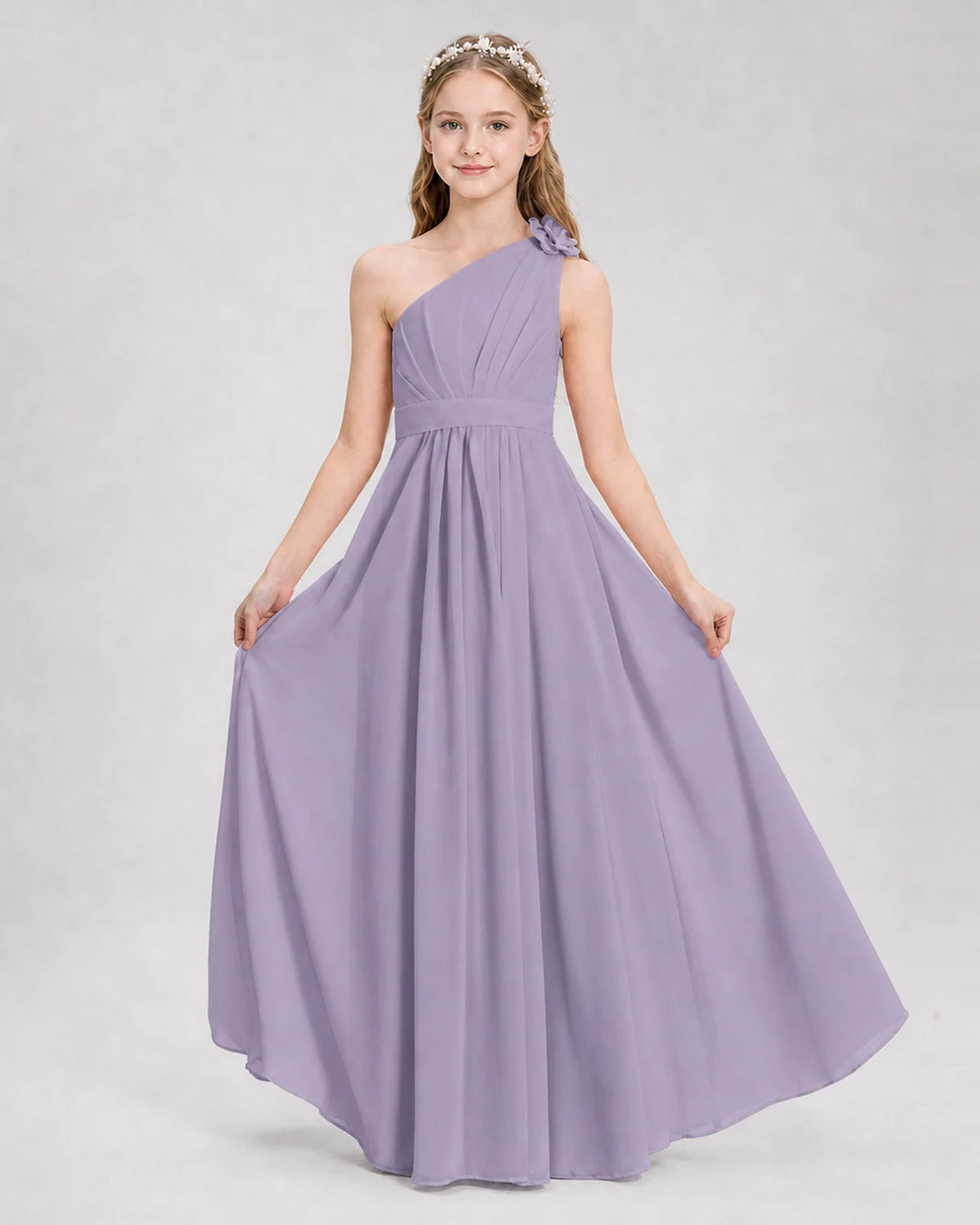 Wisteria A-line Junior Bridesmaid Dresses Side
