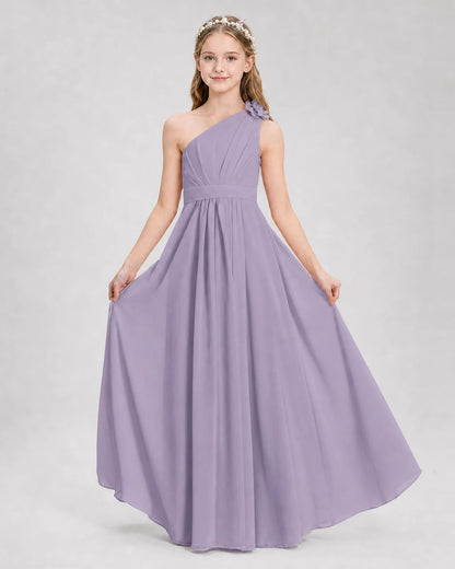 Wisteria A-line Junior Bridesmaid Dresses Side
