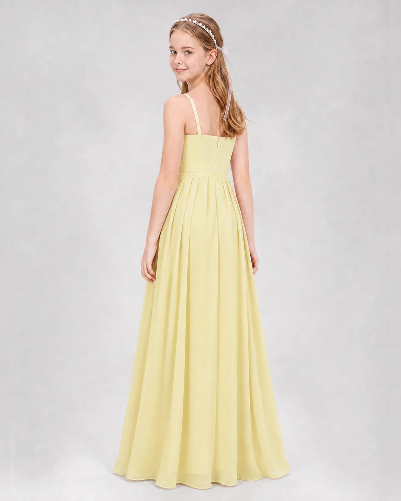 Daffodil A-line Junior Bridesmaid Dresses Back