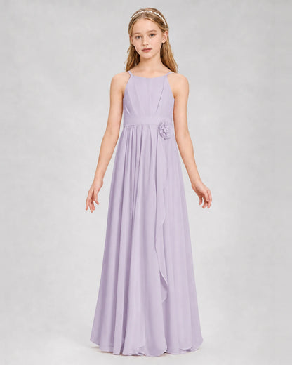 Lavender A-line Junior Bridesmaid Dresses Front