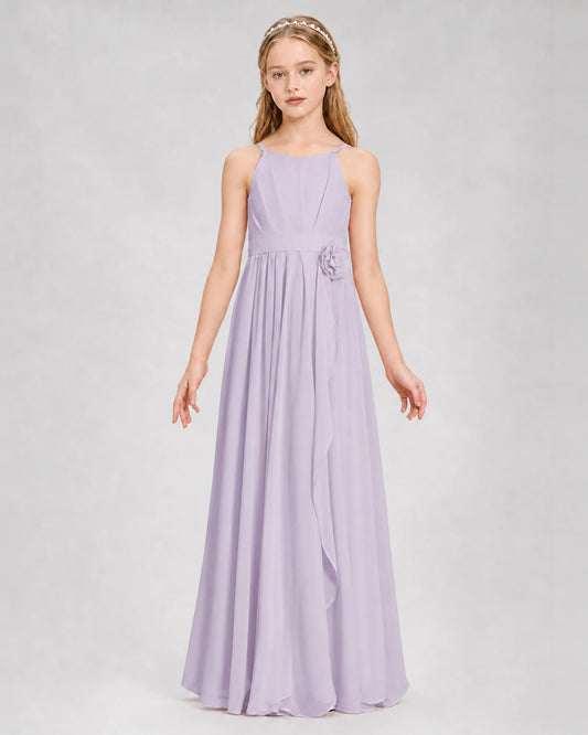 Lavender A-line Junior Bridesmaid Dresses Front