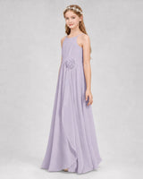 Lavender A-line Junior Bridesmaid Dresses Side