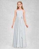 Mist A-line Junior Bridesmaid Dresses Front