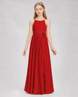 Red A-line Junior Bridesmaid Dresses Front