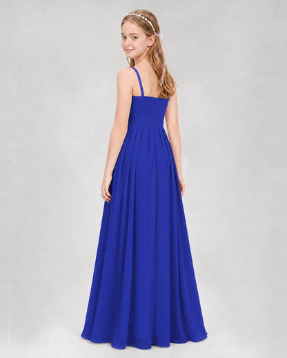 Royal Blue A-line Junior Bridesmaid Dresses Back