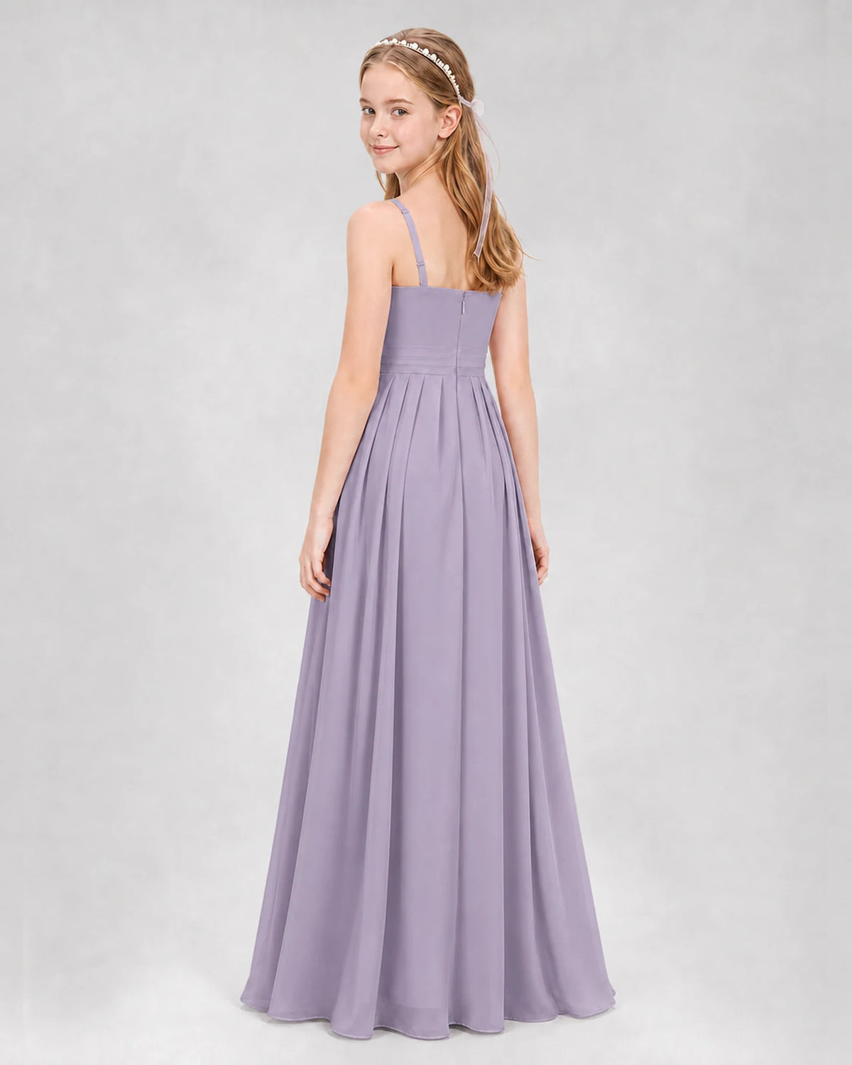 Wisteria A-line Junior Bridesmaid Dresses Back