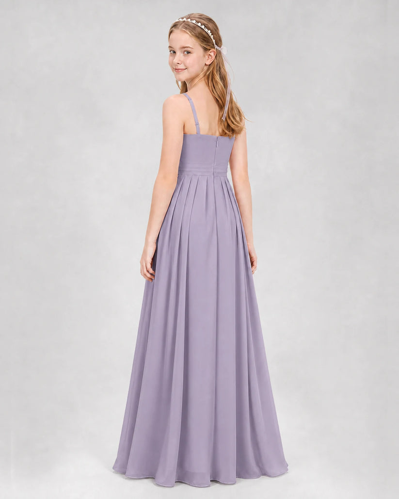 Wisteria A-line Junior Bridesmaid Dresses Back