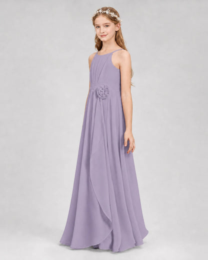 Wisteria A-line Junior Bridesmaid Dresses Side