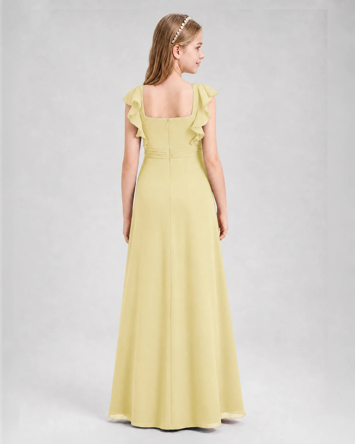 Daffodil A-line Junior Bridesmaid Dresses Back