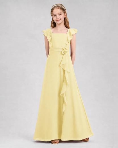Daffodil A-line Junior Bridesmaid Dresses Front