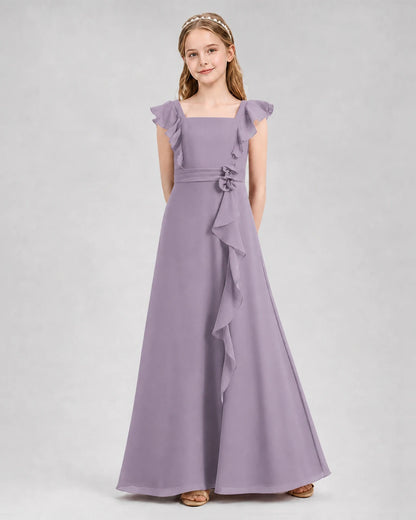 Wisteria A-line Junior Bridesmaid Dresses Front