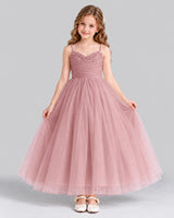 Dusty Rose Ball Gown Girls Formal Dress Front