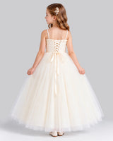 Ivory Ball Gown Girls Formal Dress Back [Shared]