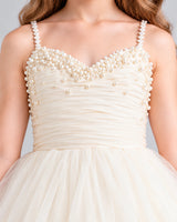 Ivory Ball Gown Girls Formal Dress Detail [Shared]