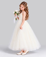 Ivory Ball Gown Girls Formal Dress Side [Shared]