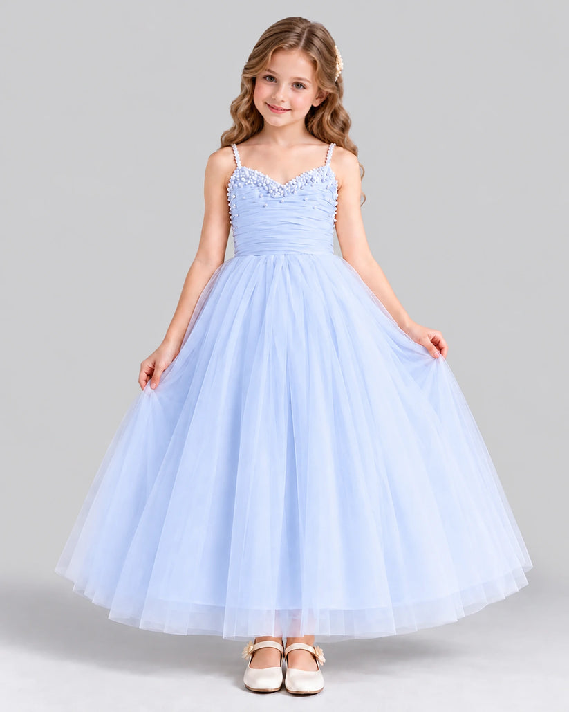 Lavender Ball Gown Girls Formal Dress Front