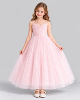 Pink Ball Gown Girls Formal Dress Front