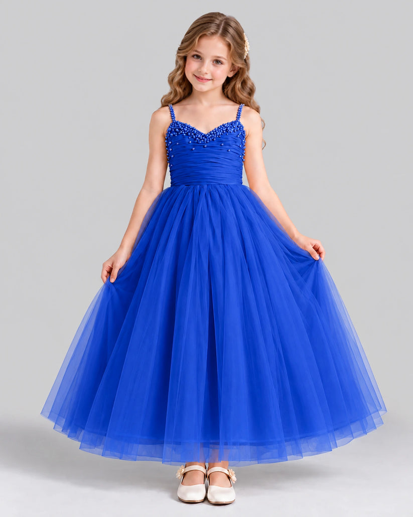 Royal Blue Ball Gown Girls Formal Dress Front